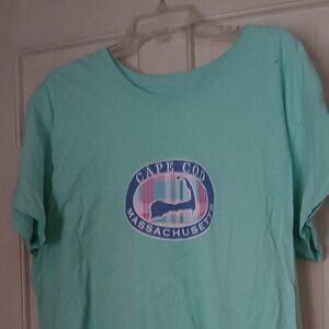 Cuffy's Cape Cod, Mass Aqua short sleeve t-shirt Size 2XL